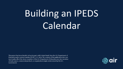 Building an IPEDS Calendar
