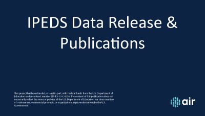 IPEDS-Data-Release-Publications